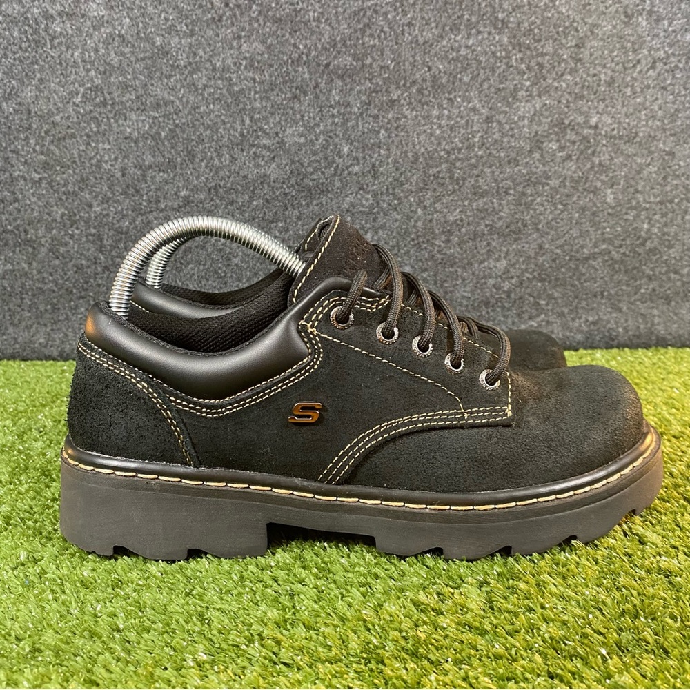 Skechers Parties Mate Shoes Women Size 9 Black Oxford Chunky Jammers 90s Y2K